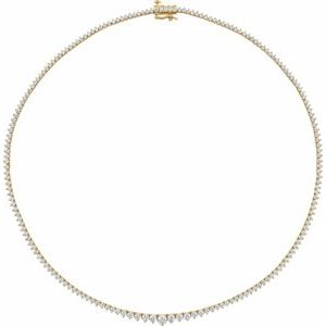 14K Yellow Gold 6 5/8 CTW Lab-Grown Diamond 16 1/2" Line Necklace