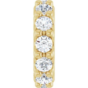 14K Yellow Gold Natural White Sapphire Spacer Charm/Pendant