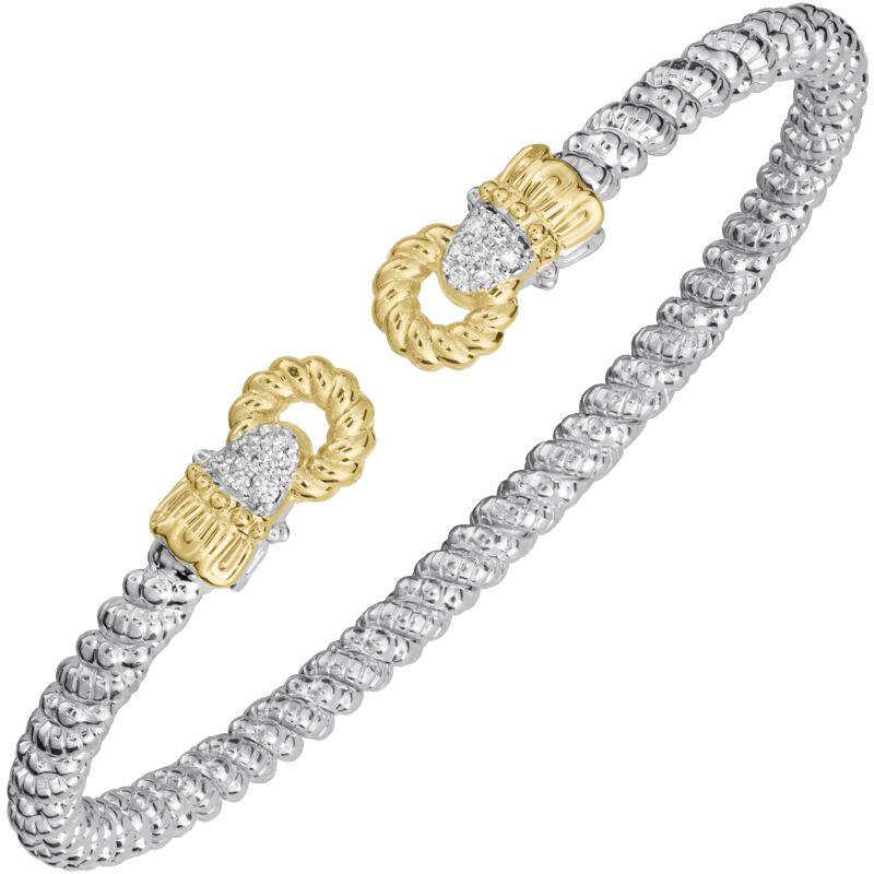VAHAN Braided Gold & Diamond Cuff | 24053D04 — stock item photo