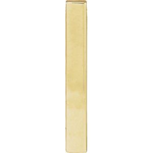 10K Yellow Gold Engravable Four-Sided Bar Pendant