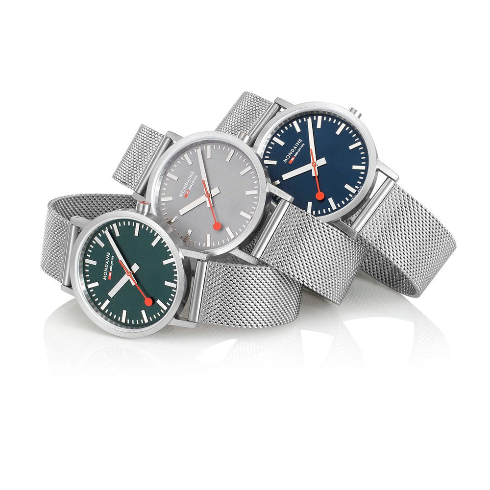 CLASSIC STEEL - DEEP OCEAN BLUE DIAL - STAINLESS STEEL MESH - 40 MM