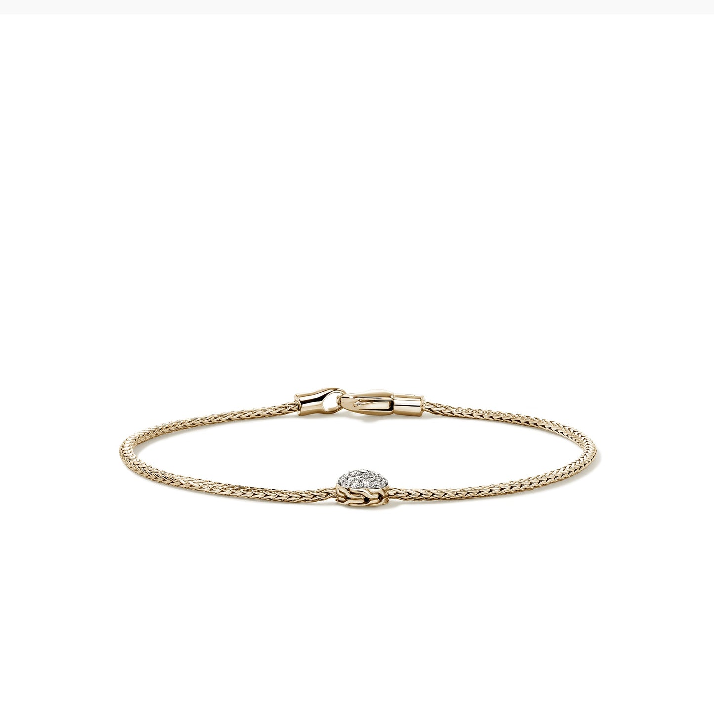 14KY Essentials 1.8 Mm Woven Bracelet With Lobster Clasp
