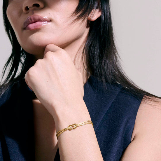 Love Knot Bracelet, Gold, 3.6MM