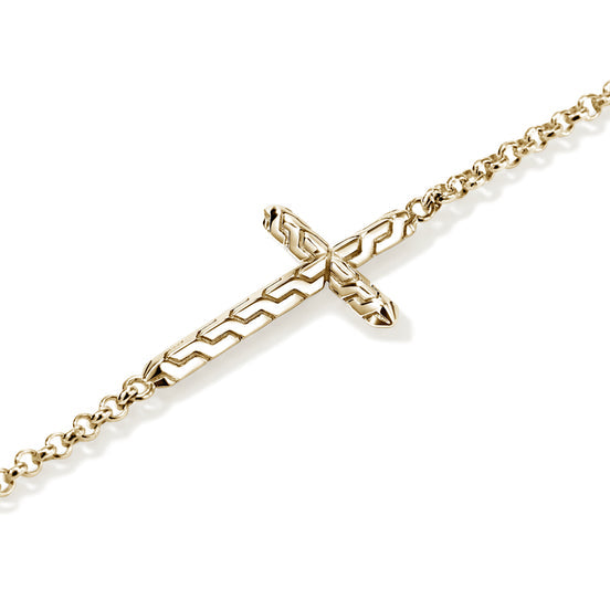 JH Essential Cross Bracelet, Gold