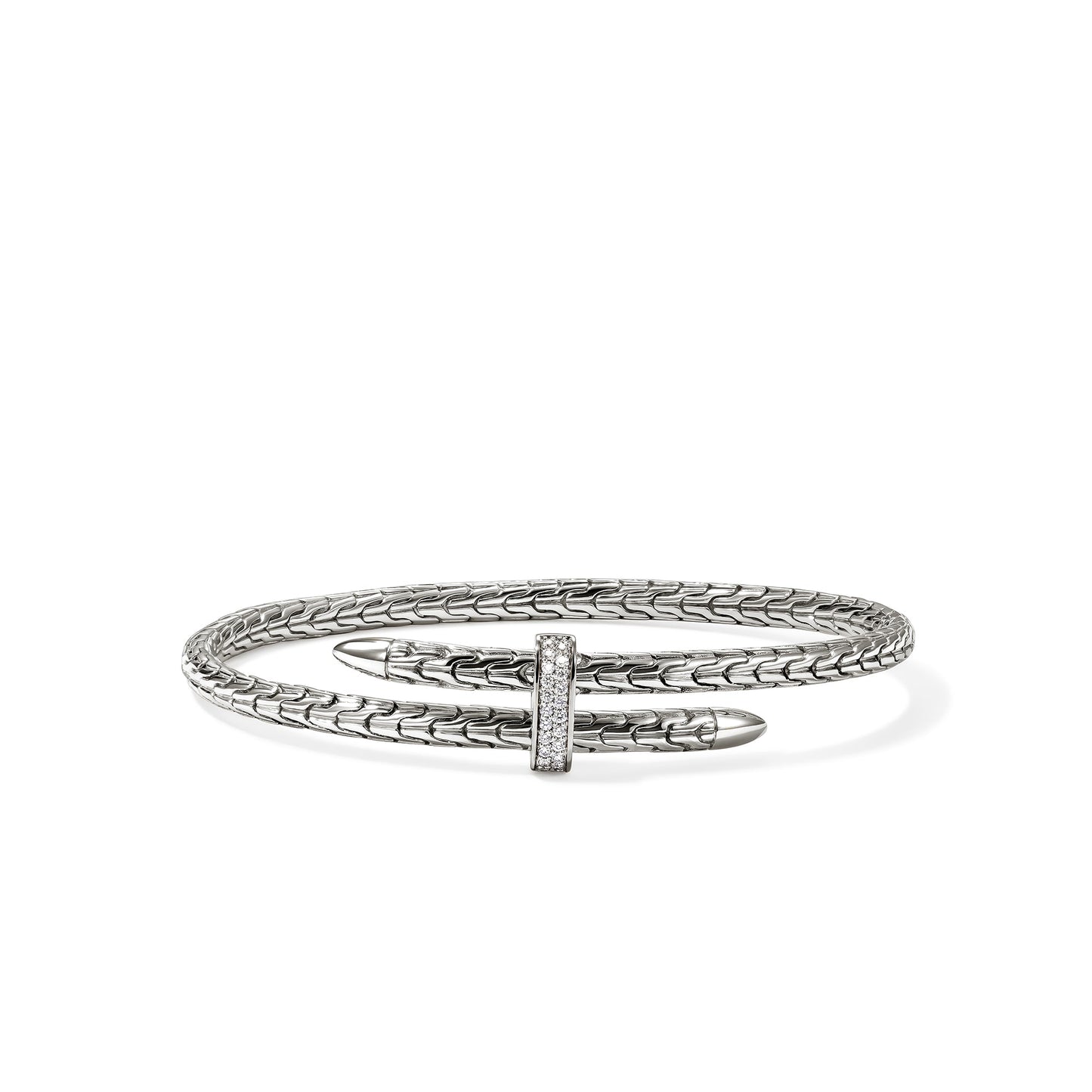 Spear Silver 4 Mm Bypass Bracelet