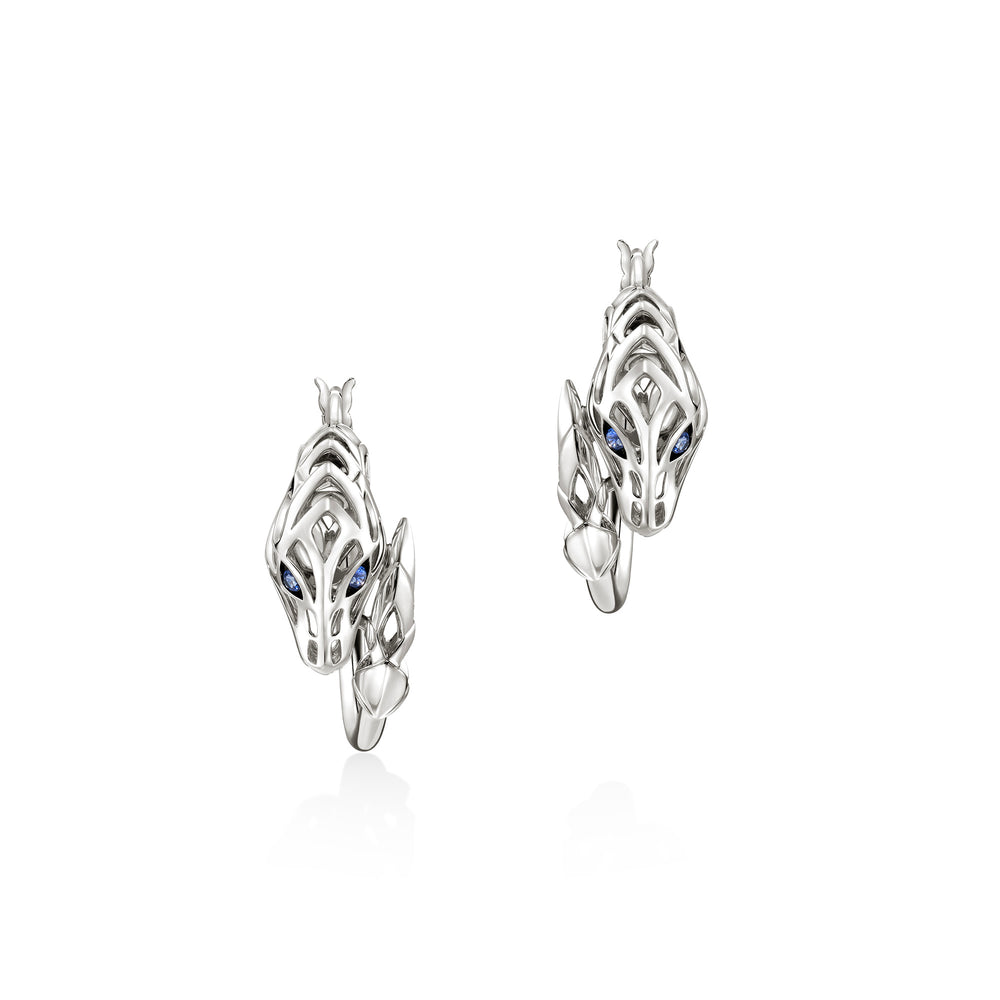 Naga Hoop Earring, Sterling Silver