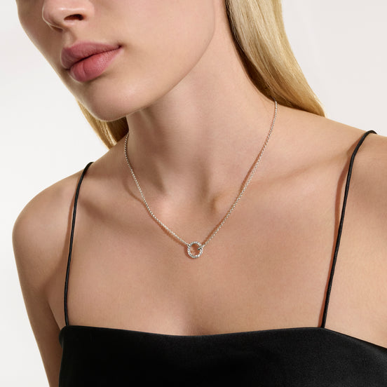 JH Essential Pavé Necklace, Sterling Silver, Diamonds .33ctw, 2MM