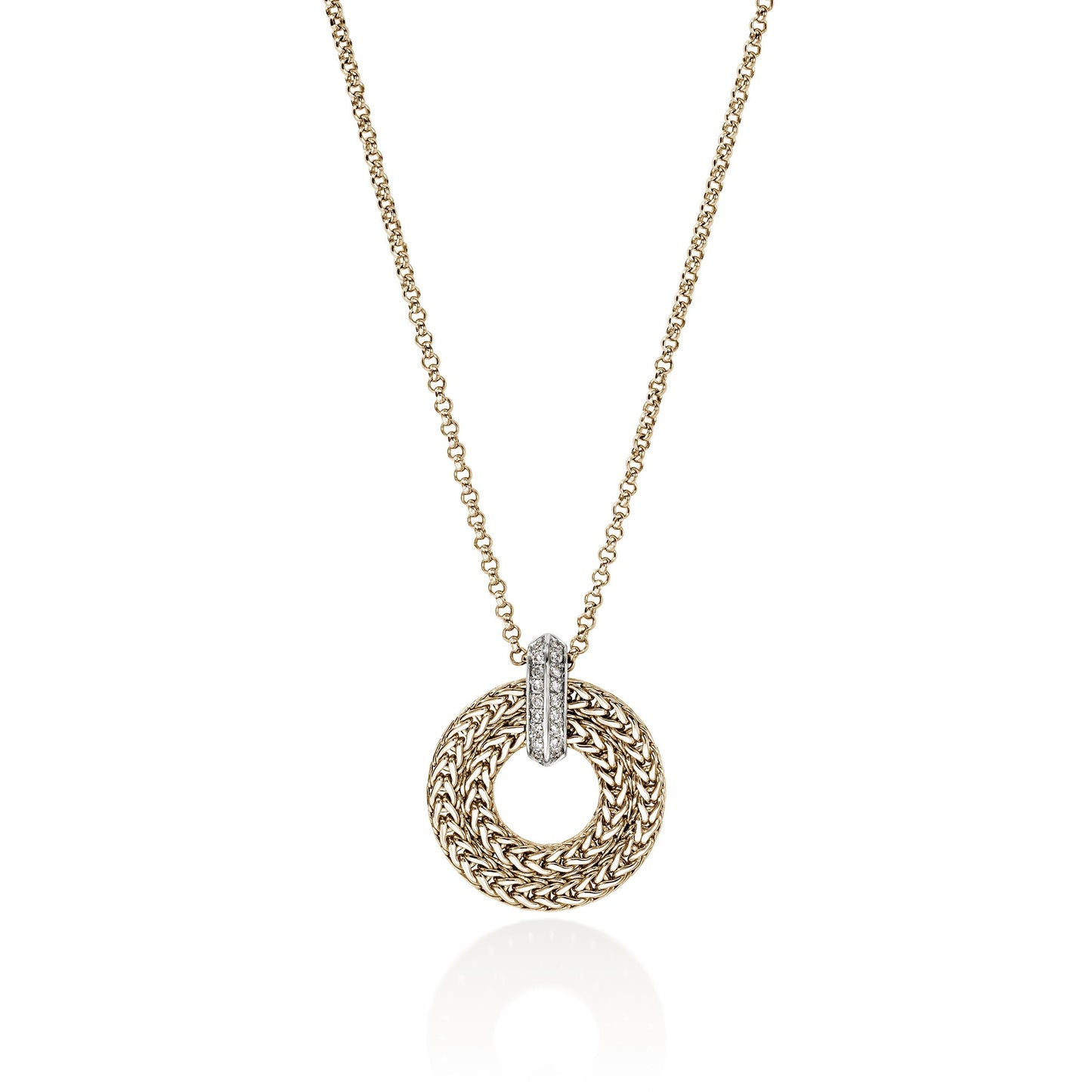 John Hardy Icon Link 14K Gold Diamond Pendant Necklace