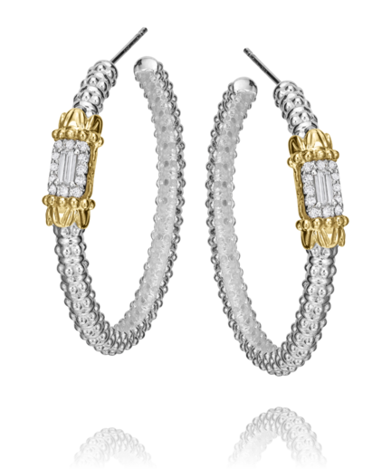 Signature Diamond Hoop Earrings .42 ctw