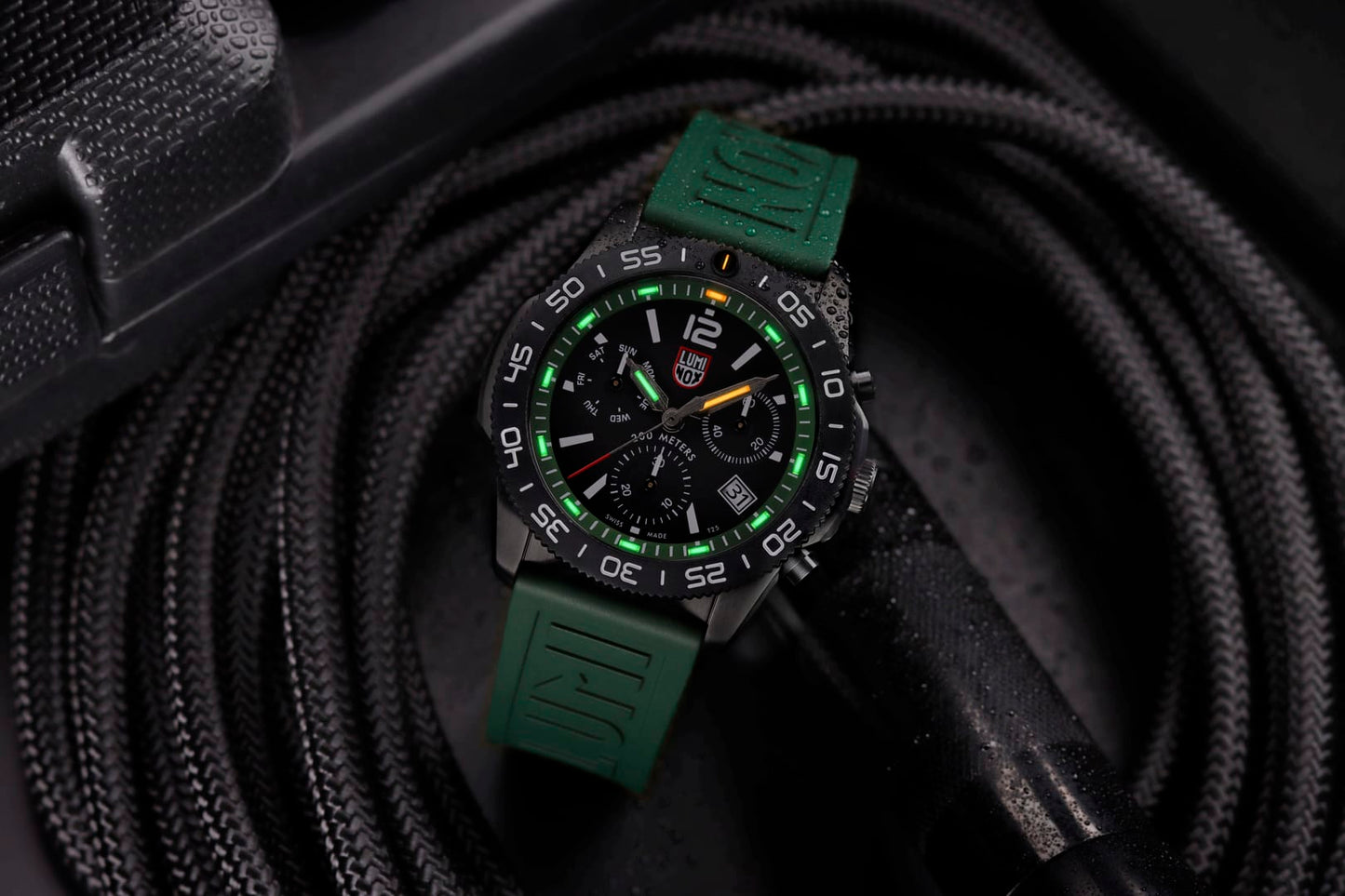 Pacific Diver Chronograph, 44mm, Dive Watch, Forest Green - XS.3147