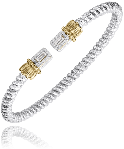 Baguette Diamond End Cap Bracelet .37 ctw