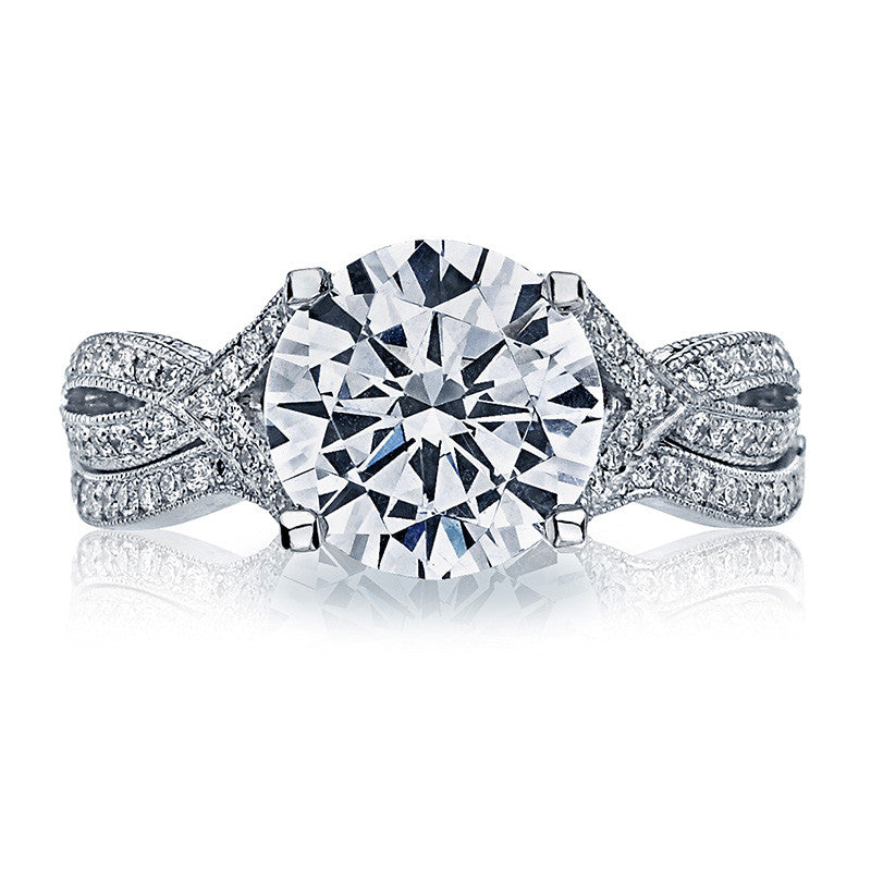 Crescent Ribbon Tacori Mount .22ctw