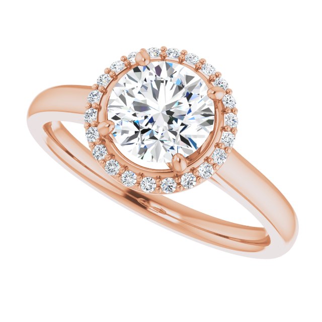 Round Halo-Style Engagement Ring