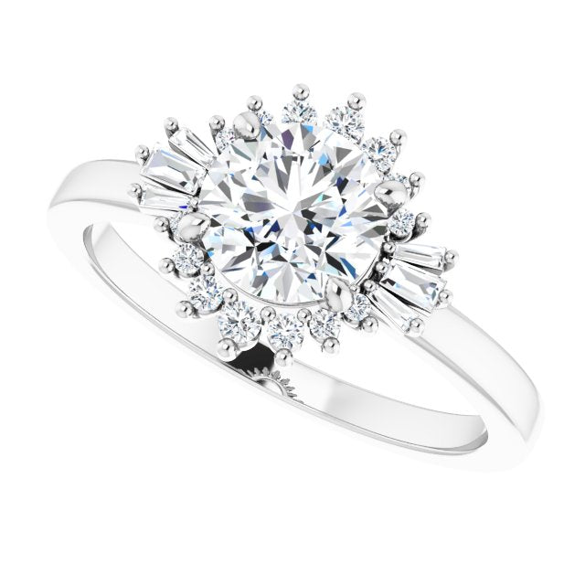 Round Engagement Ring