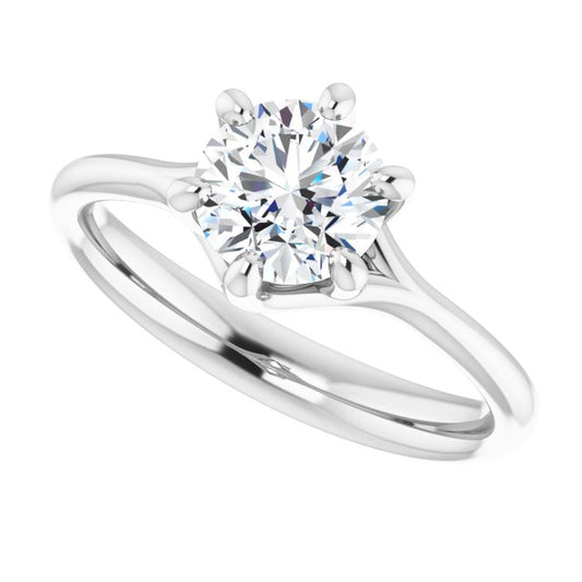 6-Prong Round Engagement Ring