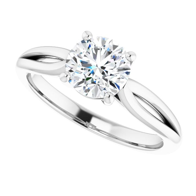 Solitaire Round Engagement Ring