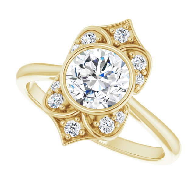 Round Engagement Ring
