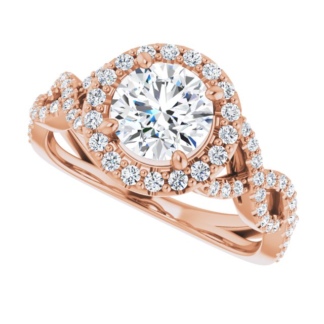 Infinity-Inspired Halo-Style Engagement Ring