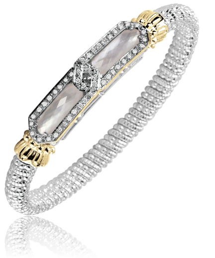 White Pearl and Diamond Bracelet