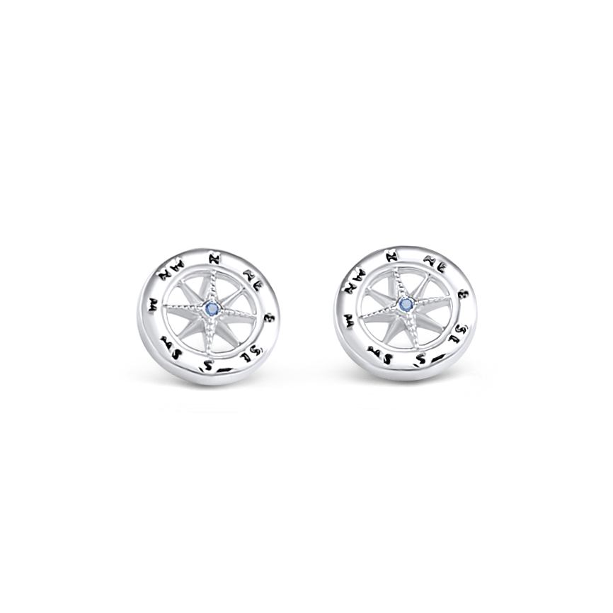 Compass Rose Stud Earrings