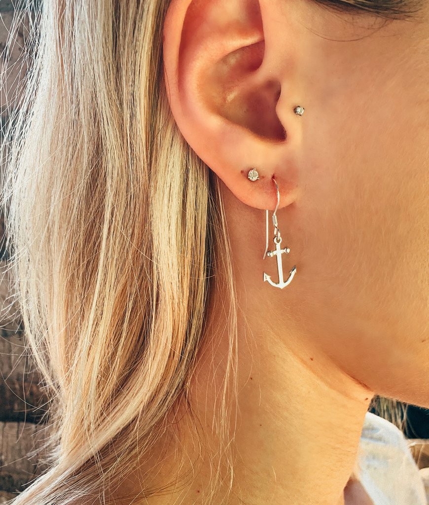 Anchor Dangle Earrings (Medium)