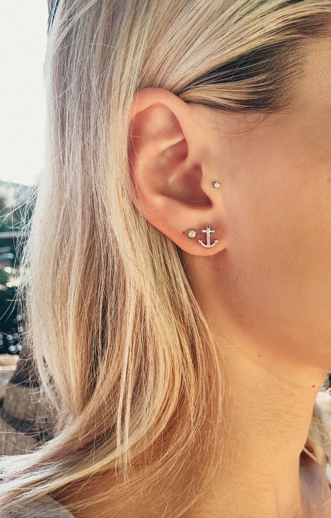 Anchor Stud Earrings