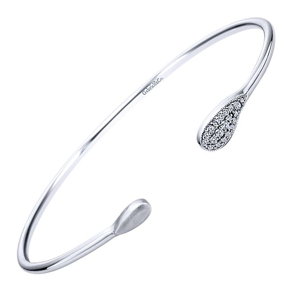 Silver Bangle .13ctw