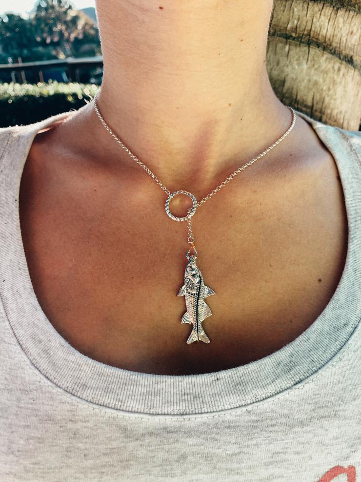 Snook Lariat Necklace (19" to 21" adjust)