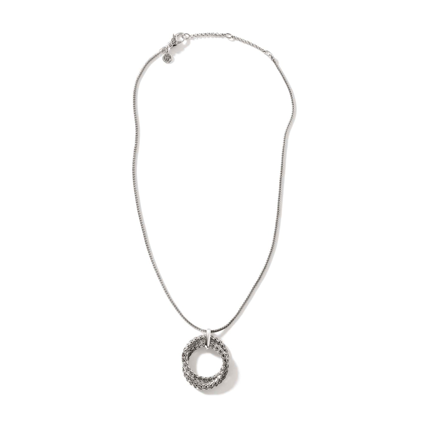 Classic Chain Interlink Pendant Necklace