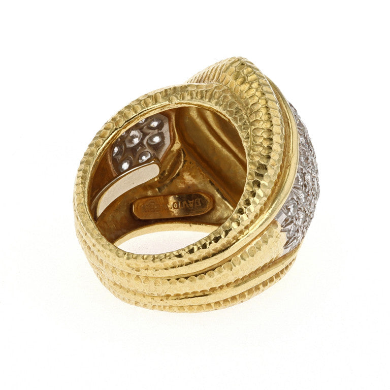 "David Webb" Pave Diamond Ring