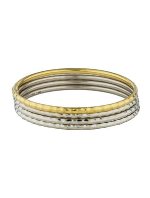 Martellato Hammered Bangle Set