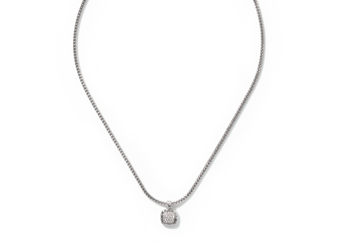 Classic Chain Pendant Necklace .21 ctw diamonds
