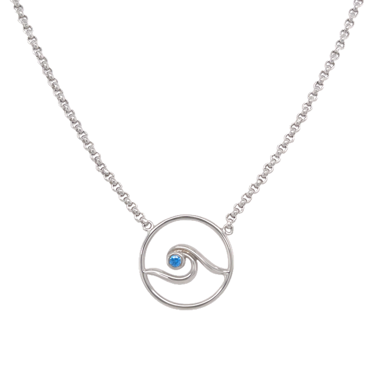 Wave Circle Necklace (16.5" to 18.5" adjust)