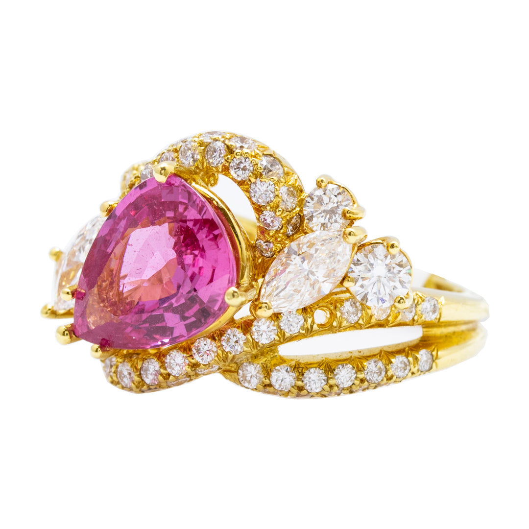 Dunay Pink Sapphire & Diamond Ring