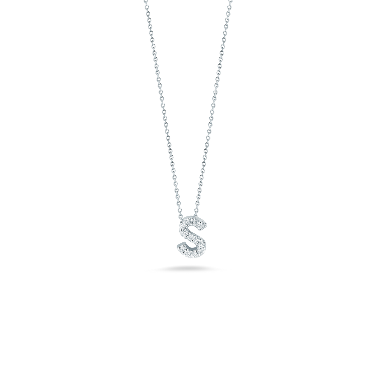Love Letter S Necklace with Diamonds