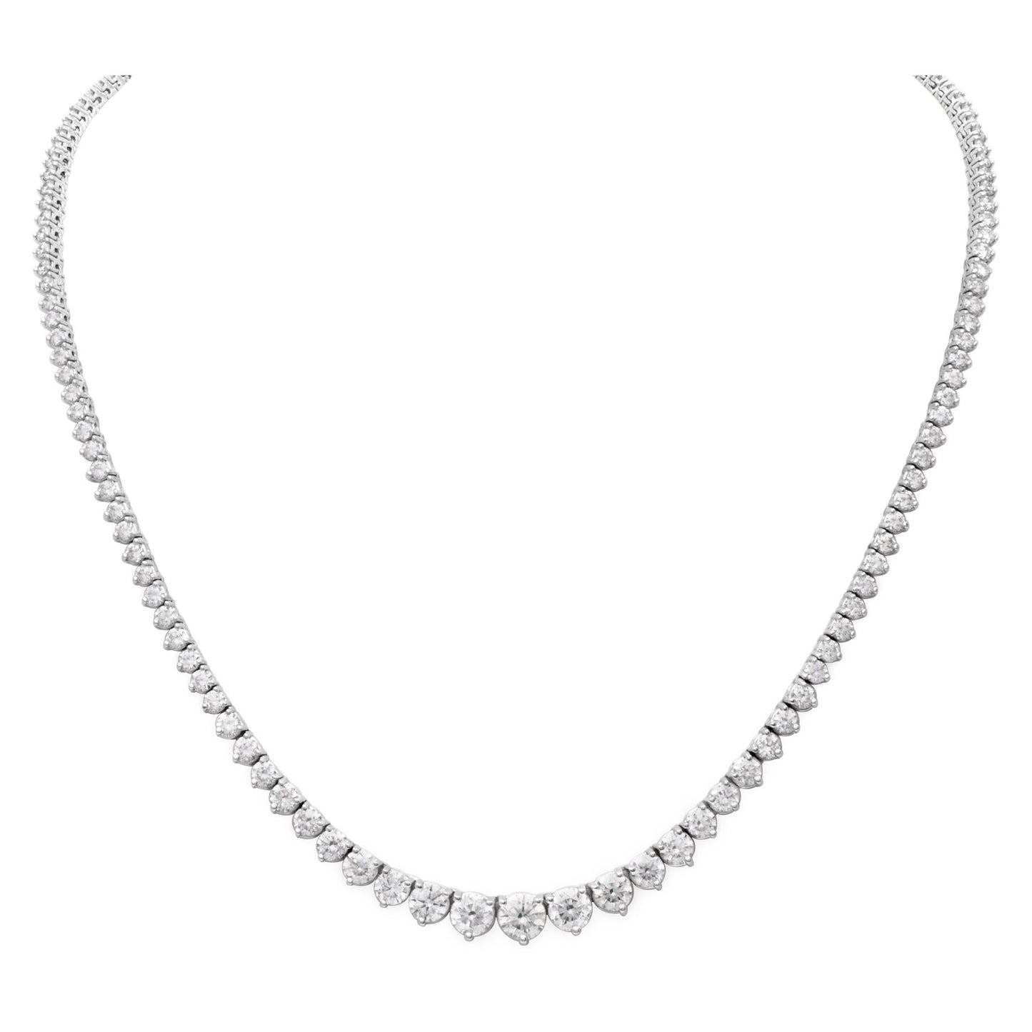 Lab Grown Diamond Riviera Necklace 14KW (7.00 ctw)
