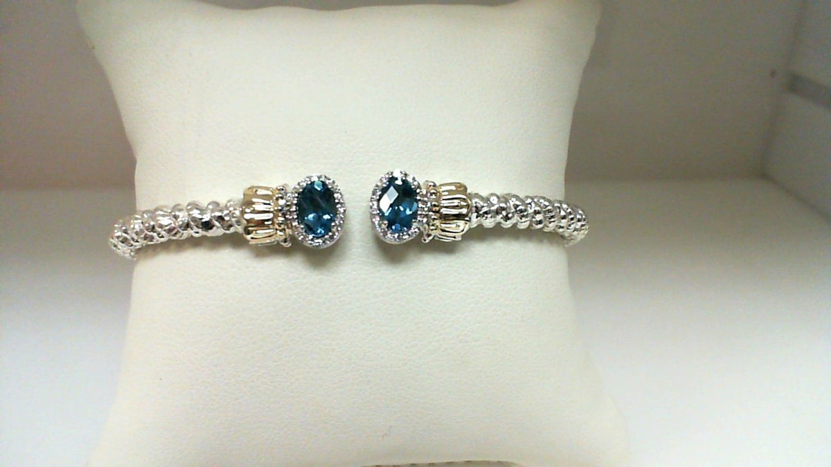 VAHAN London Blue Topaz & Diamond Cuff | 24137DLBT03 — stock item photo
