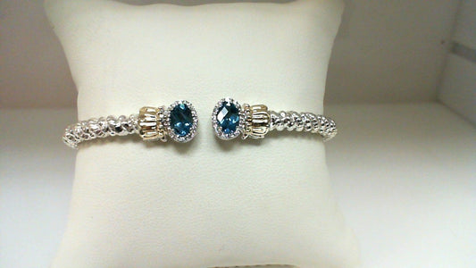 VAHAN London Blue Topaz & Diamond Cuff | 24137DLBT03 — stock item photo