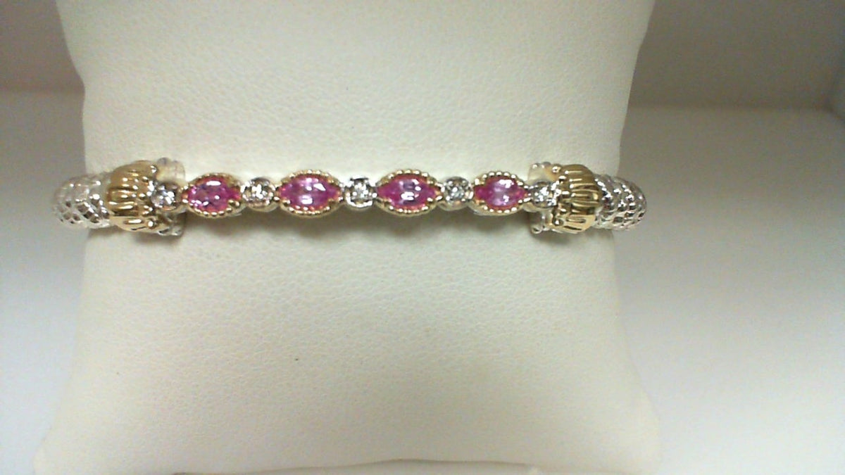 VAHAN Pink Sapphire & Diamond Bangle | 24124DPSA04 — stock item photo