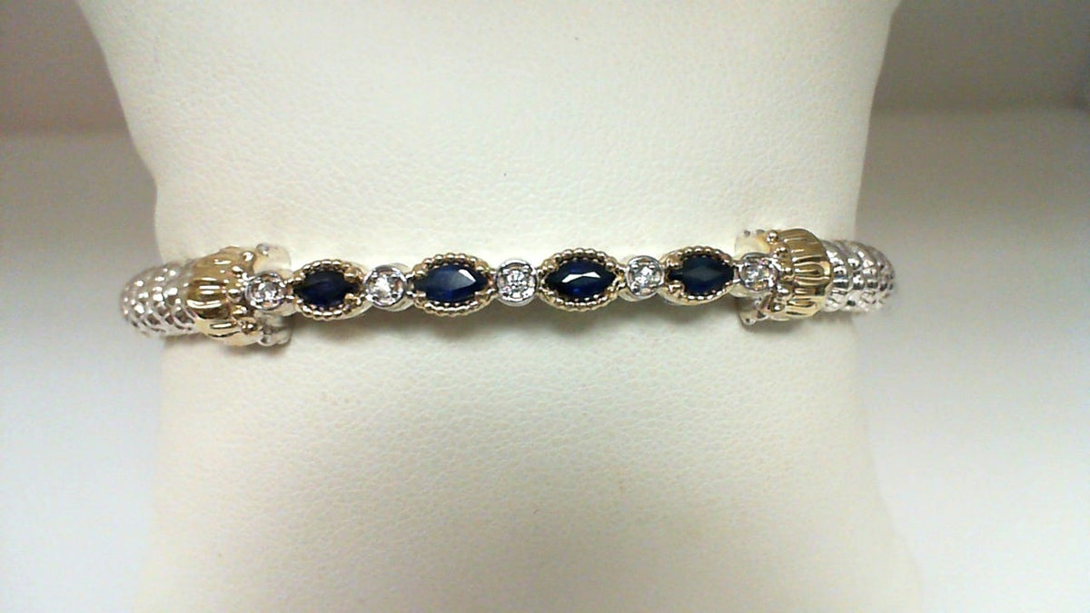 VAHAN Blue Sapphire & Diamond Bangle | 24124DBSA04 — stock item photo