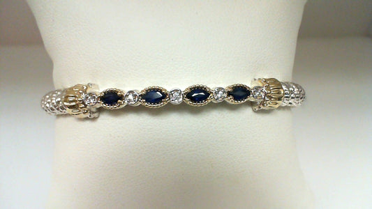 VAHAN Blue Sapphire & Diamond Bangle | 24124DBSA04 — stock item photo