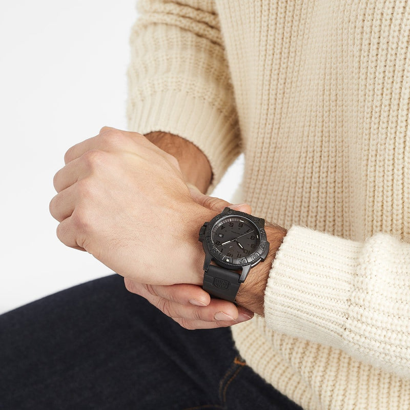 Leatherback Sea Turtle Giant 0321.BO.L "Black Out" Sport Watch - 44mm