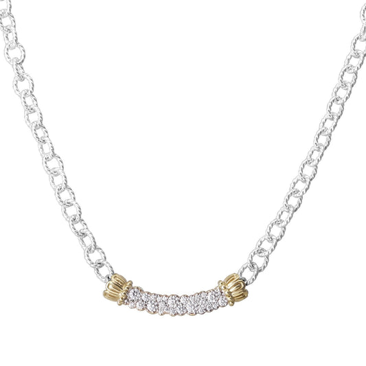 VAHAN Multi-Pavé Diamond Bar Necklace | 80478D/18 — product view