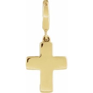 14K Yellow Gold Cross Charm/Pendant