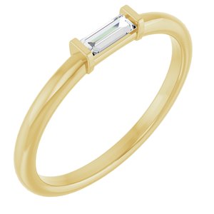 14K Yellow Gold 1/6 CTW Lab-Grown Diamond Stackable Ring