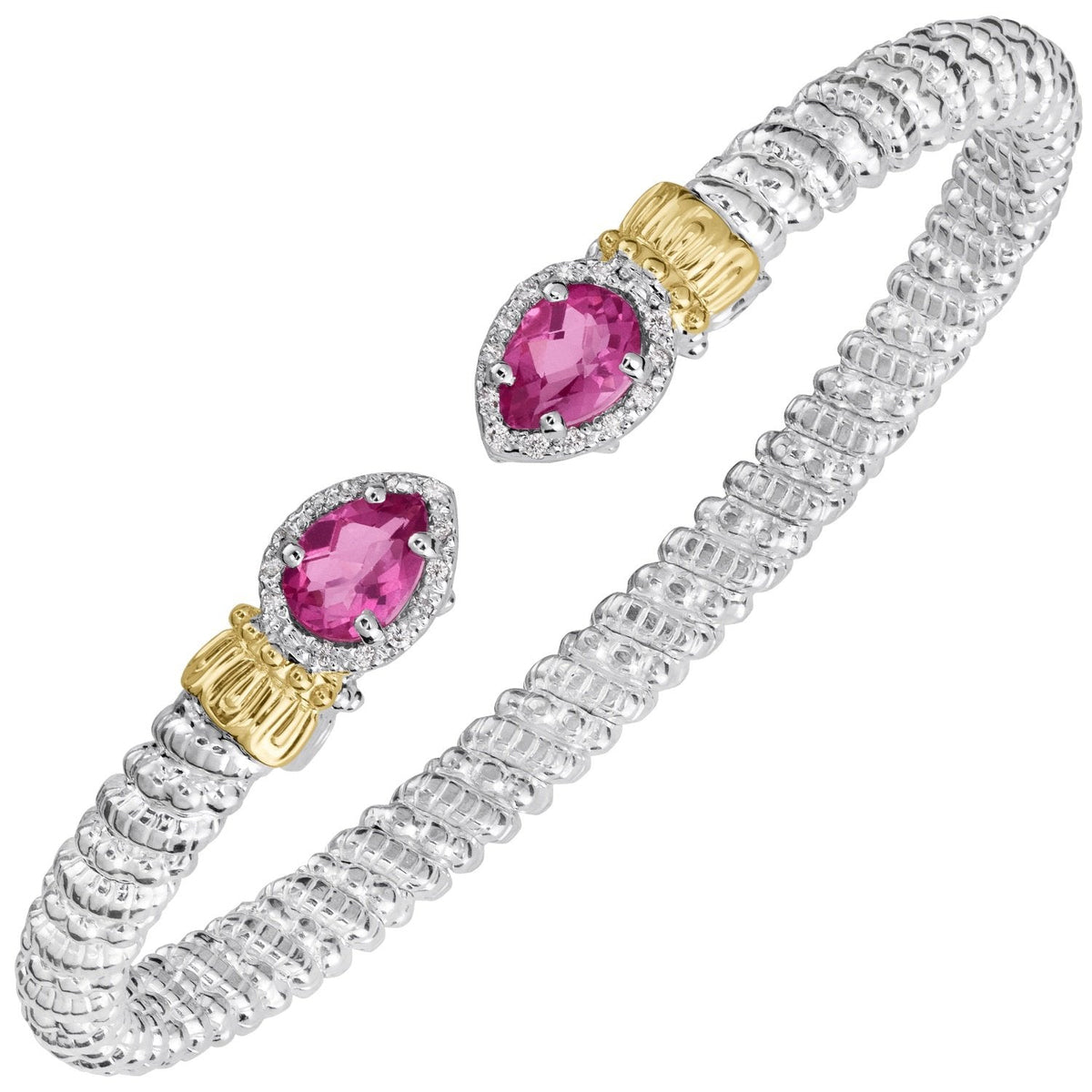 VAHAN Diamond and Pink Topaz Cuff | 24080DPZ04 — product view
