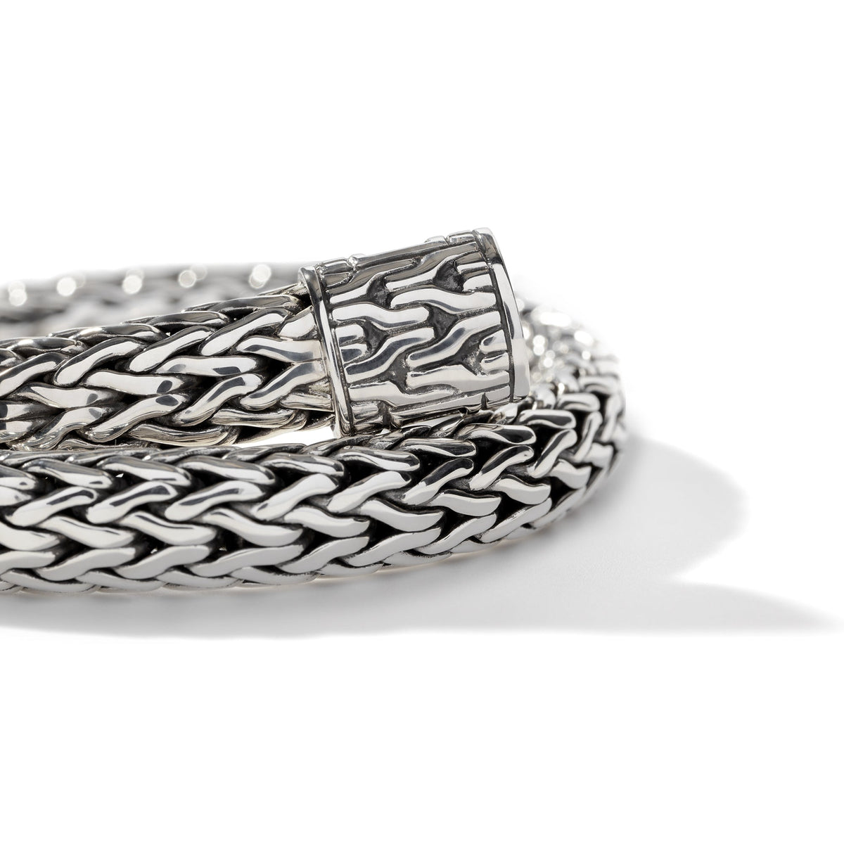 Silver Classic Chain Collection 7.5 Mm Bracelet , Size Large — detail view