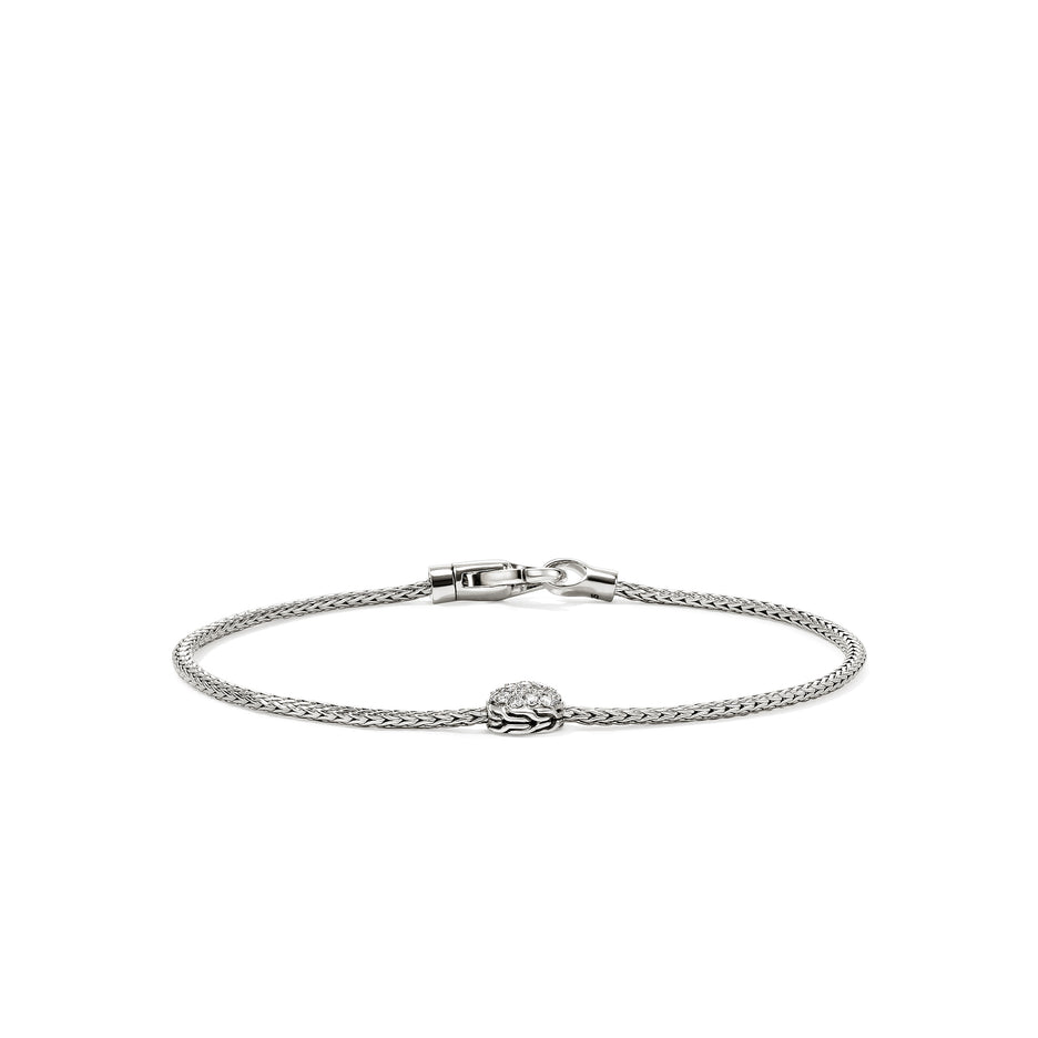 JH Essential Pavé Bracelet, Sterling Silver, Diamonds, 1.8MM