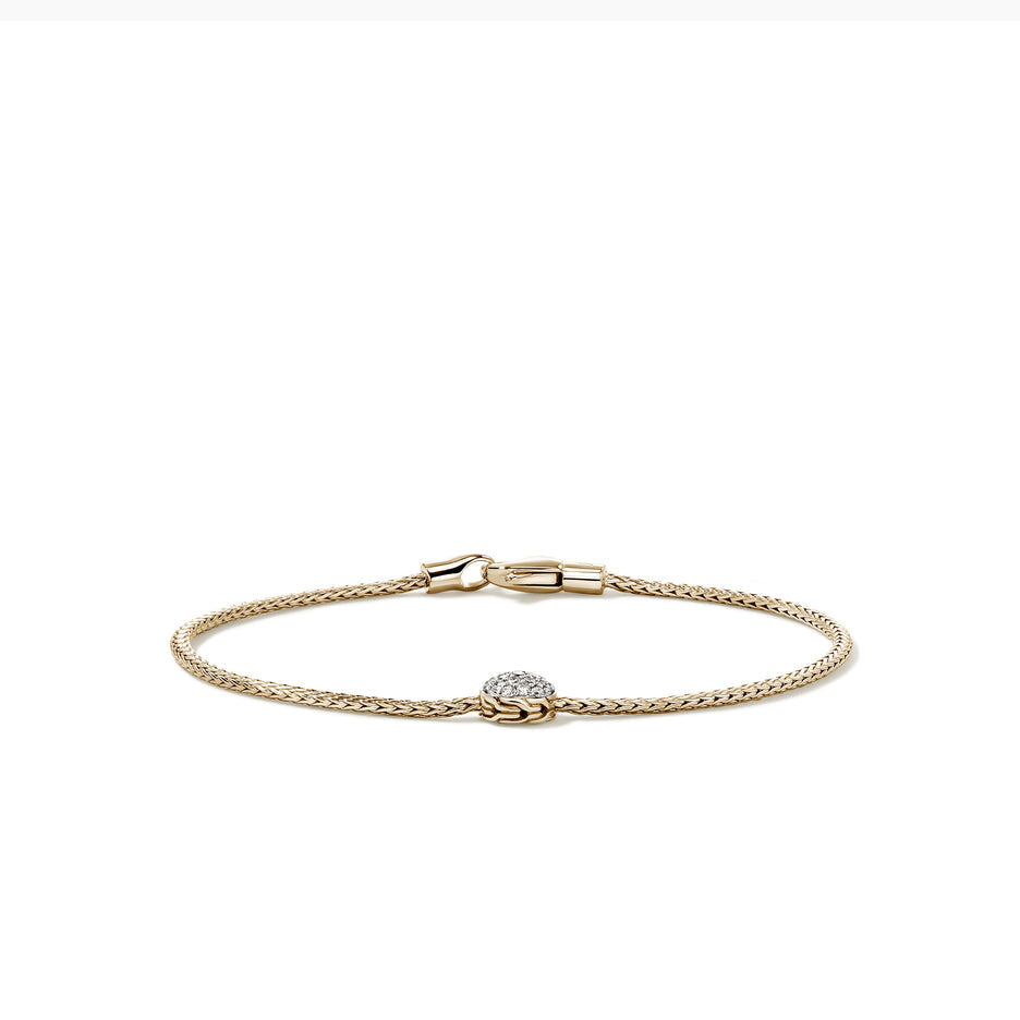 JH Essential Pavé Bracelet, Gold, Diamonds, 1.8MM