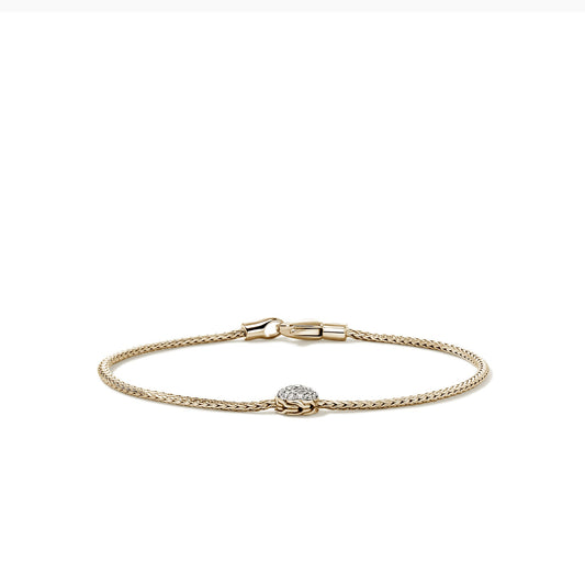 14KY  Essentials  1.8 Mm Woven Bracelet With Lobster Clasp